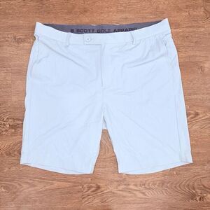 Boston Scott Golf Men's Light Grey Modern Fit Golf Shorts – Size 38- Performance